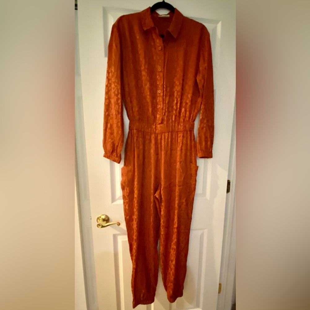 Women’s Macy’s On-34th Cheetah Print Long Sleeve Jumpsuit